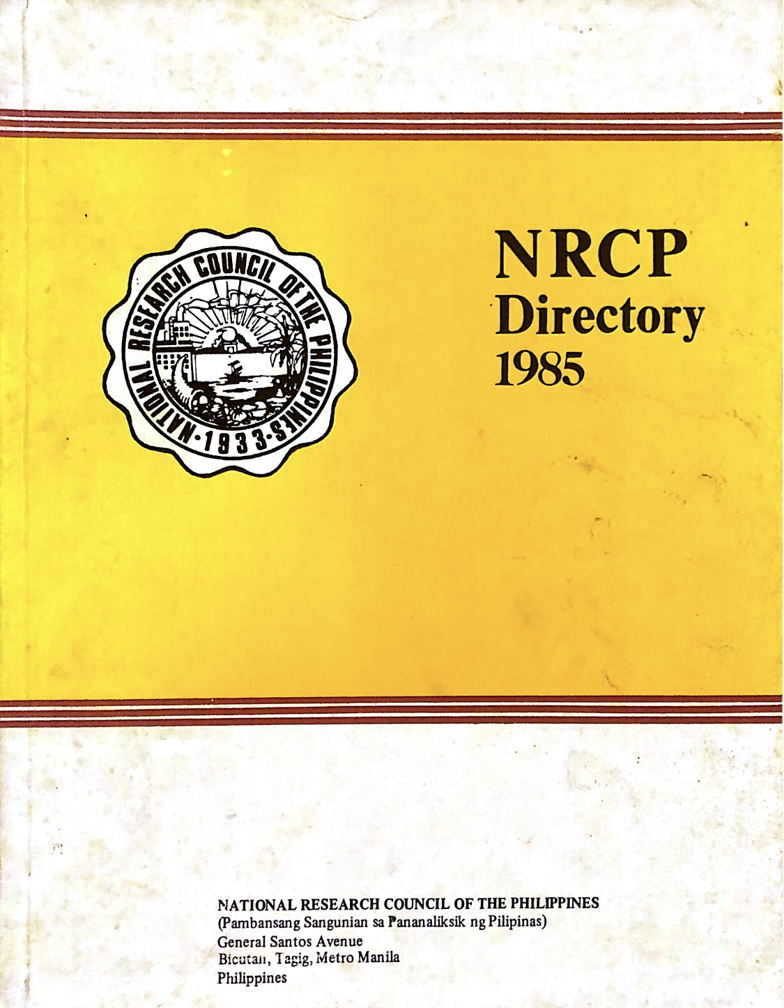 NRCP DICTIONARY 1985